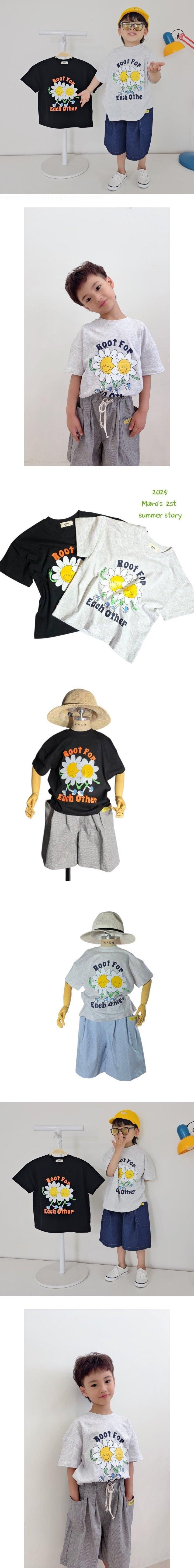 Maro - Korean Children Fashion - #kidzfashiontrend - Root Flower Tee
