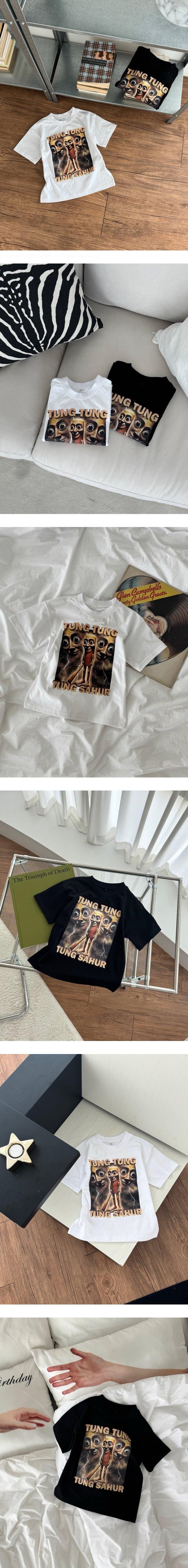 Matilda & Lee - Korean Children Fashion - #discoveringself - Tungtungtung Short Sleeve Tee (Wood Stick)