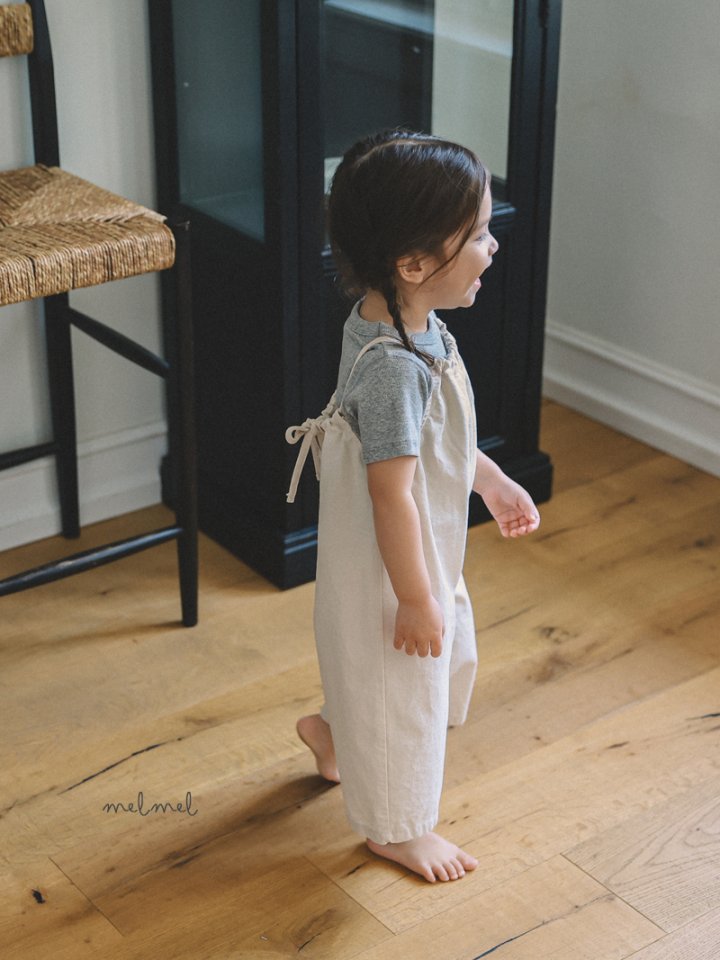 Melmel - Korean Children Fashion - #childofig - Ribbed Short Sleeve Tee - 2