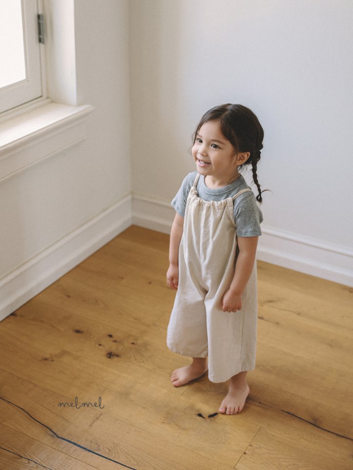 Melmel - Korean Children Fashion - #childofig - Ribbed Short Sleeve Tee - 4
