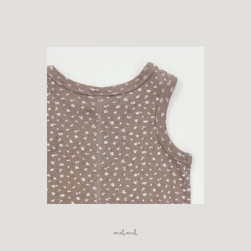 Melmel - Korean Children Fashion - #designkidswear - Stitch Flower Sleeveless - 12