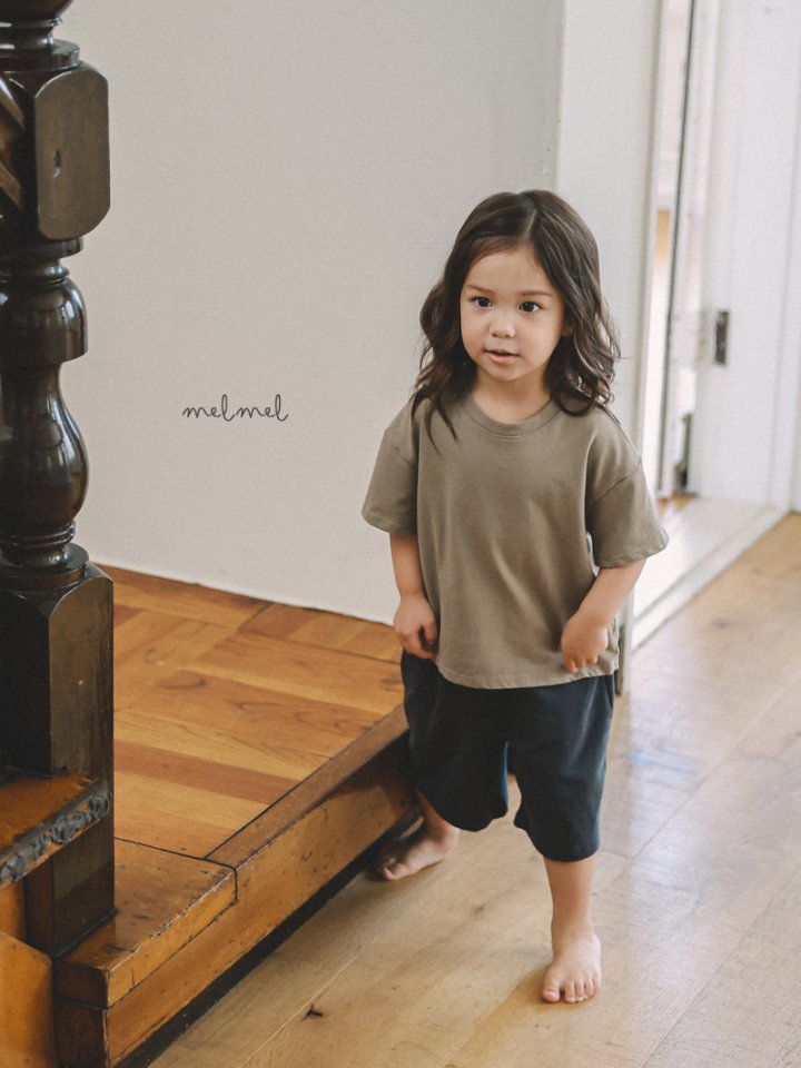 Melmel - Korean Children Fashion - #designkidswear - Loose Fit Short Sleeve Tee - 7