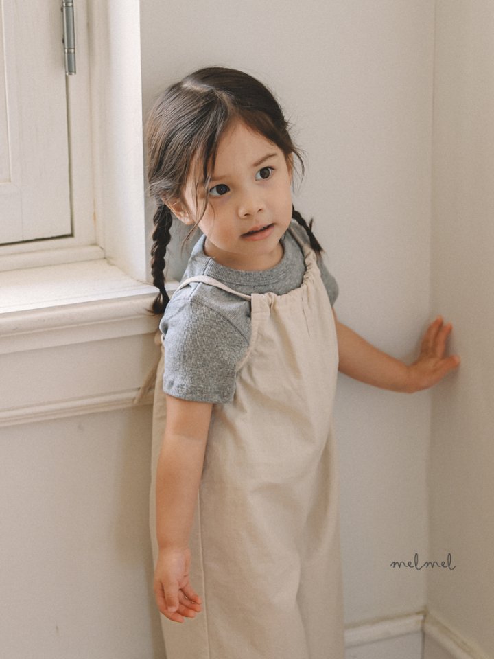Melmel - Korean Children Fashion - #discoveringself - Ribbed Short Sleeve Tee - 6