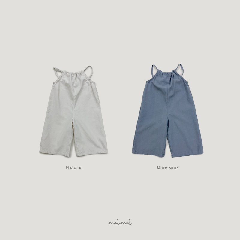 Melmel - Korean Children Fashion - #kidsshorts - Linen Overalls - 12