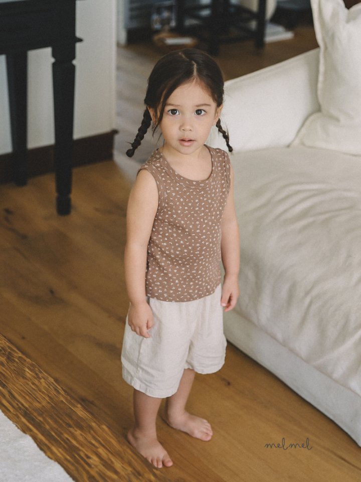 Melmel - Korean Children Fashion - #kidzfashiontrend - Stitch Flower Sleeveless - 3