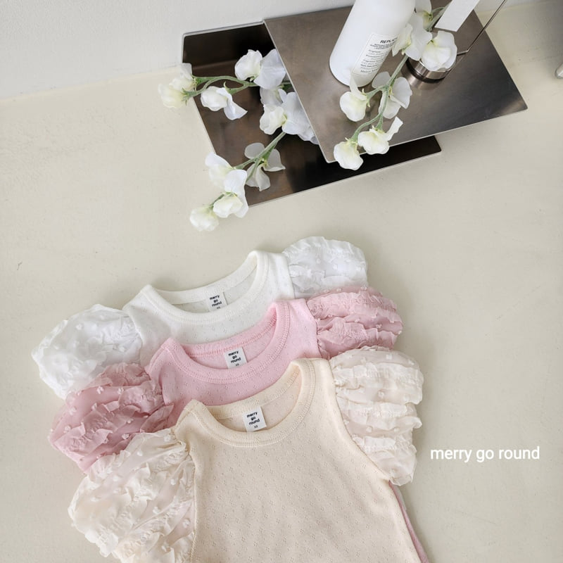 Merry Go Round - Korean Children Fashion - #Kfashion4kids - Snowflake Puff Tee