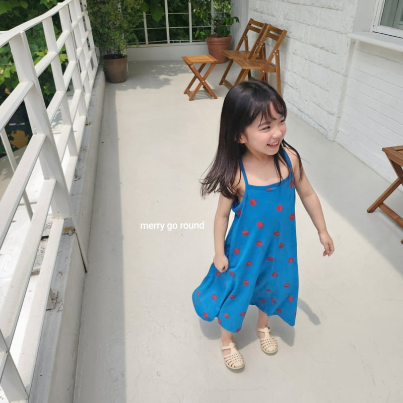 Merry Go Round - Korean Children Fashion - #childofig - Cherry Long One-piece - 10