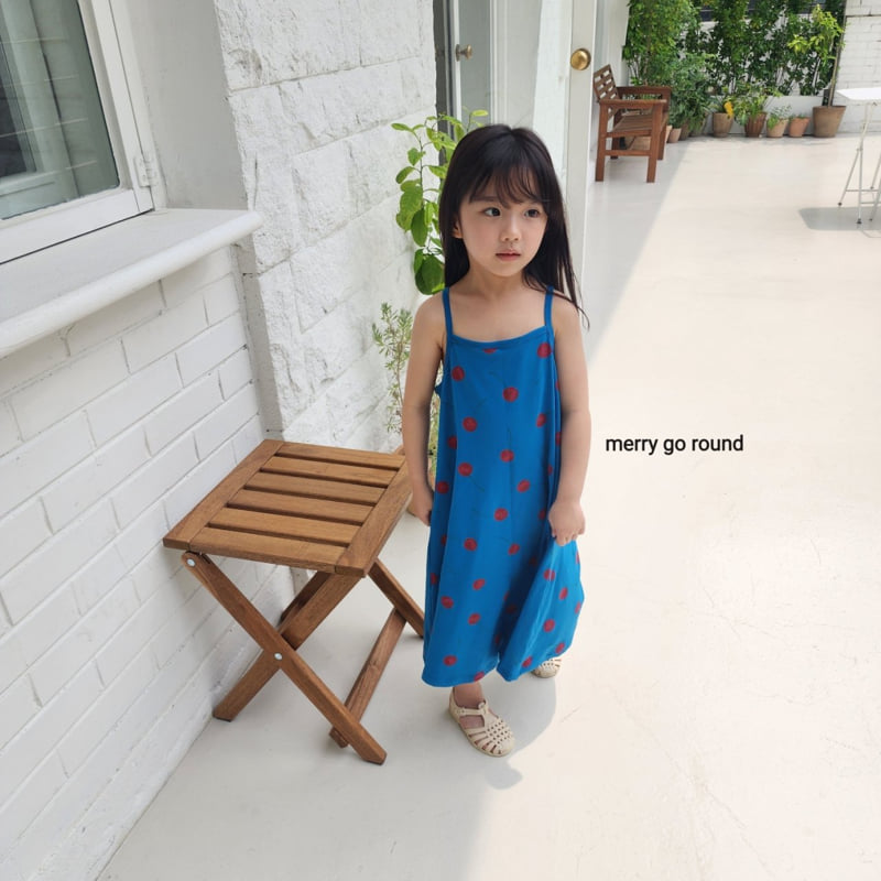 Merry Go Round - Korean Children Fashion - #childofig - Cherry Long One-piece - 9