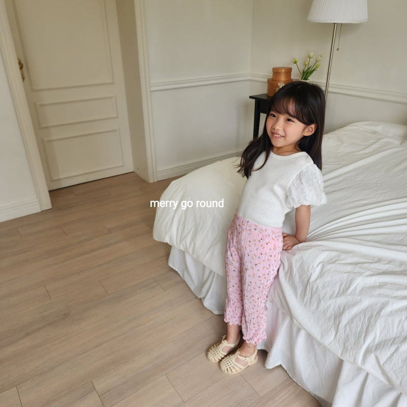 Merry Go Round - Korean Children Fashion - #childofig - Snowflake Puff Tee - 7