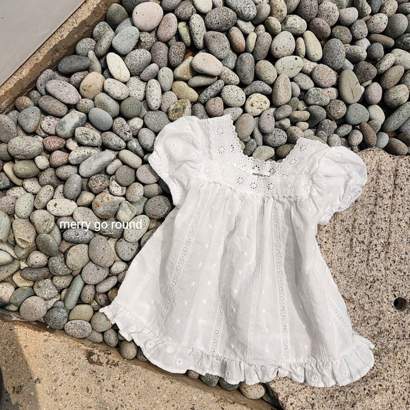 Merry Go Round - Korean Children Fashion - #childofig - Floral Embroidery Blouse - 6