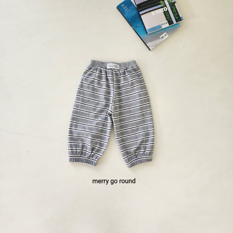 Merry Go Round - Korean Children Fashion - #childofig - Striped Jogger Pants