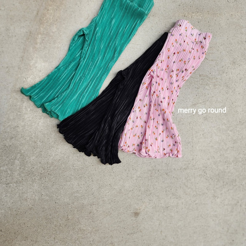 Merry Go Round - Korean Children Fashion - #childrensboutique - Pleats Bootcut Pants