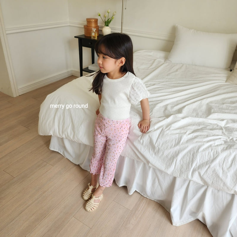 Merry Go Round - Korean Children Fashion - #childrensboutique - Snowflake Puff Tee - 8