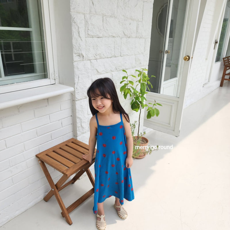Merry Go Round - Korean Children Fashion - #designkidswear - Cherry Long One-piece - 12
