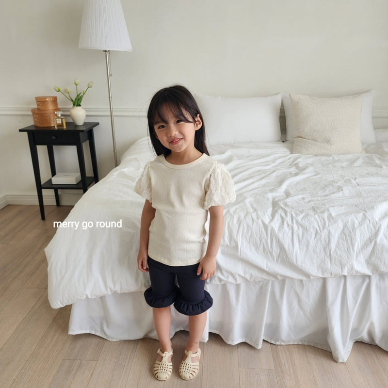 Merry Go Round - Korean Children Fashion - #designkidswear - Snowflake Puff Tee - 9