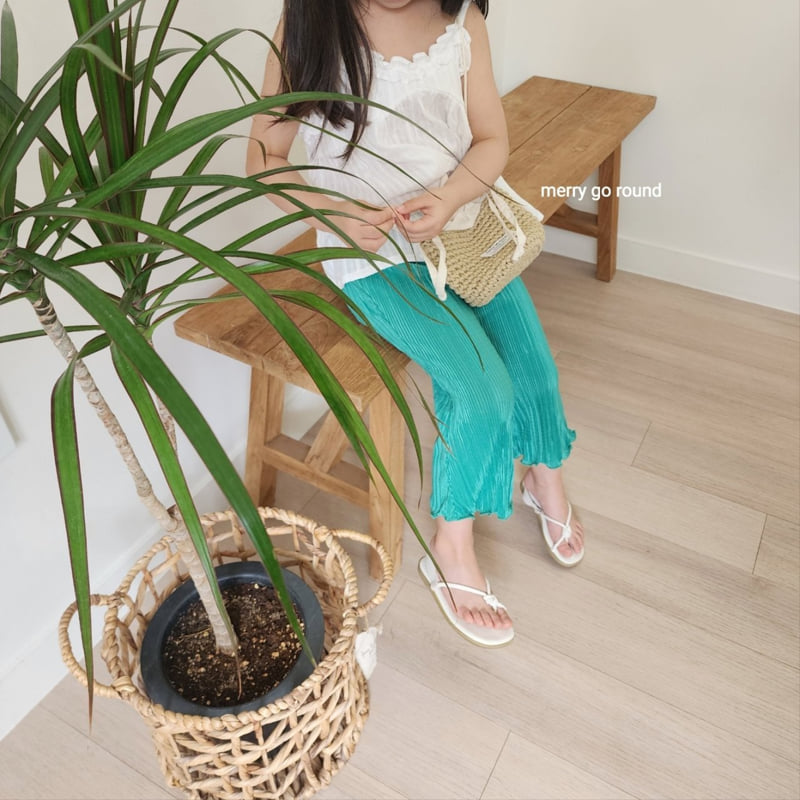 Merry Go Round - Korean Children Fashion - #discoveringself - Pleats Bootcut Pants - 3