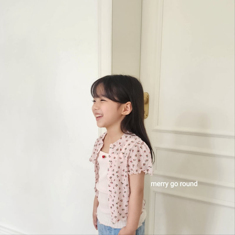 Merry Go Round - Korean Children Fashion - #fashionkids - Rose Cardigan Set - 8