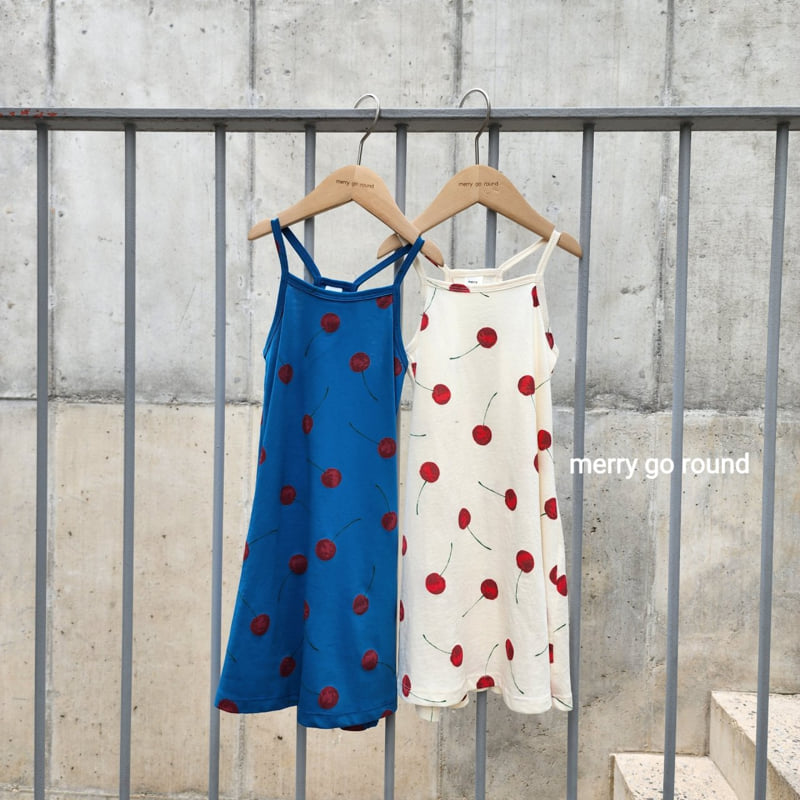 Merry Go Round - Korean Children Fashion - #kidsshorts - Cherry Long One-piece