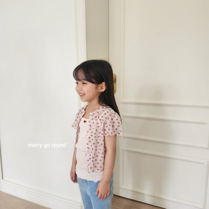Merry Go Round - Korean Children Fashion - #kidsshorts - Rose Cardigan Set - 9