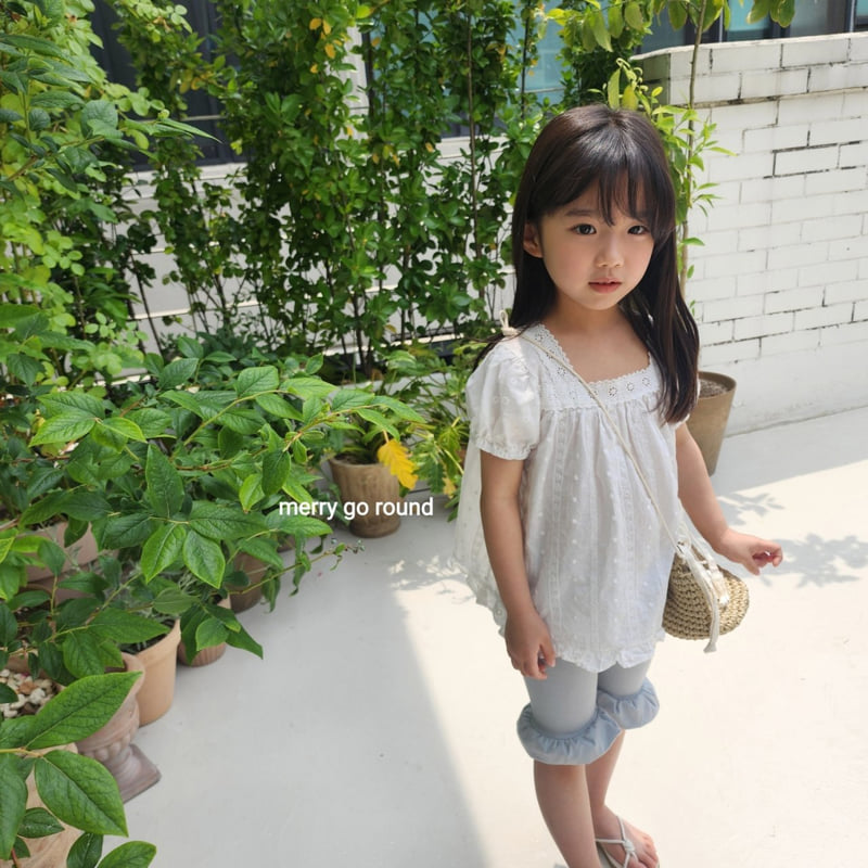 Merry Go Round - Korean Children Fashion - #littlefashionista - Floral Embroidery Blouse