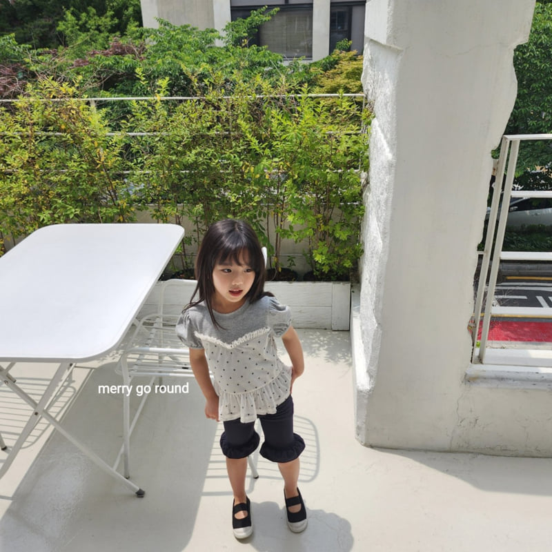 Merry Go Round - Korean Children Fashion - #magicofchildhood - Dot Mesh Blouse - 11