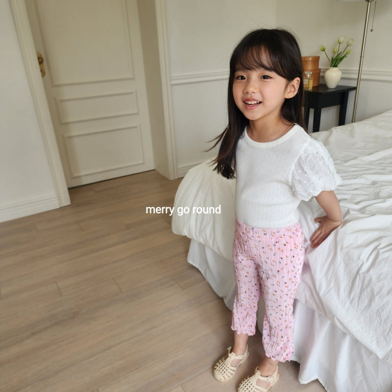 Merry Go Round - Korean Children Fashion - #magicofchildhood - Snowflake Puff Tee - 4