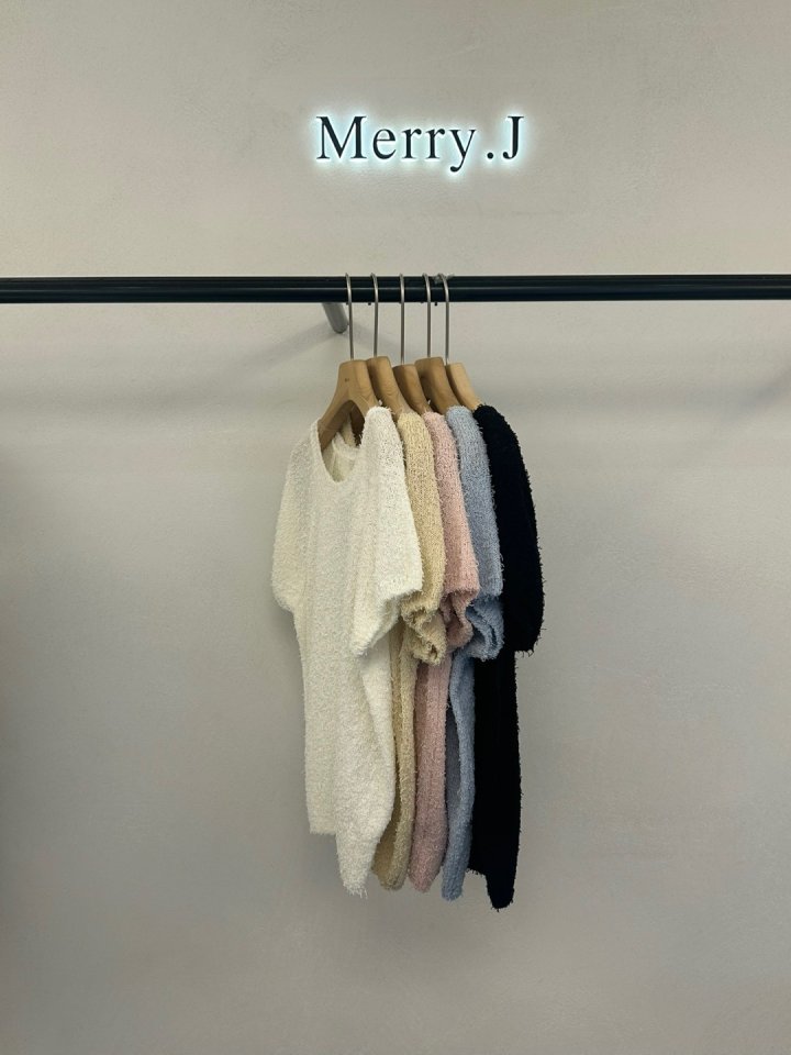 Merry J - Korean Women Fashion - #momslook - Cotton Candy Short Sleeve Knit - 2