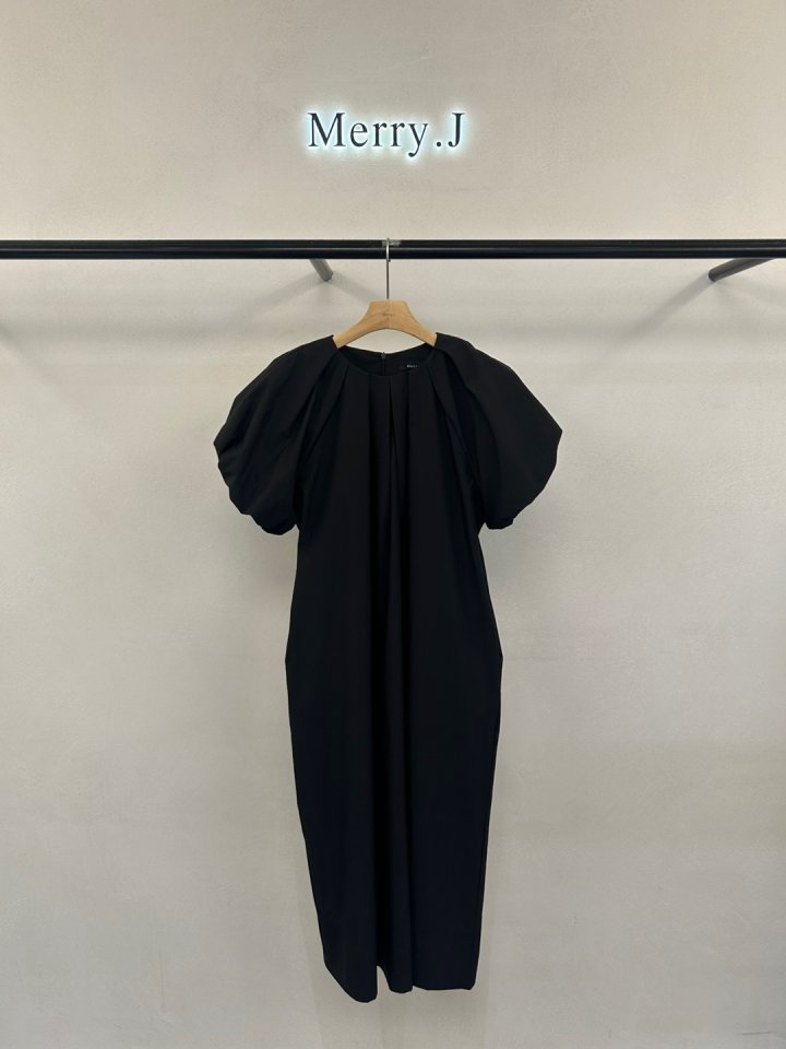 Merry J - Korean Women Fashion - #momslook - Balloon Pintuck One-piece - 5