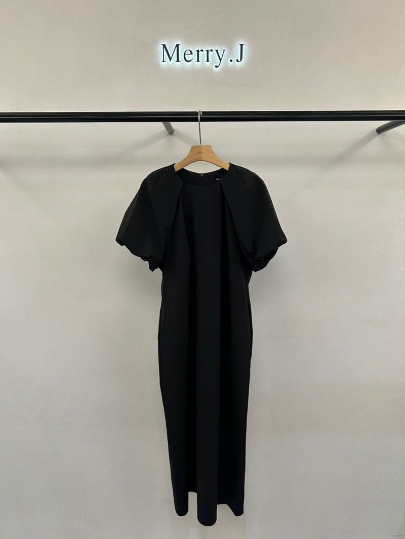 Merry J - Korean Women Fashion - #womensfashion - Tory Puff Sleeve One-piece - 4