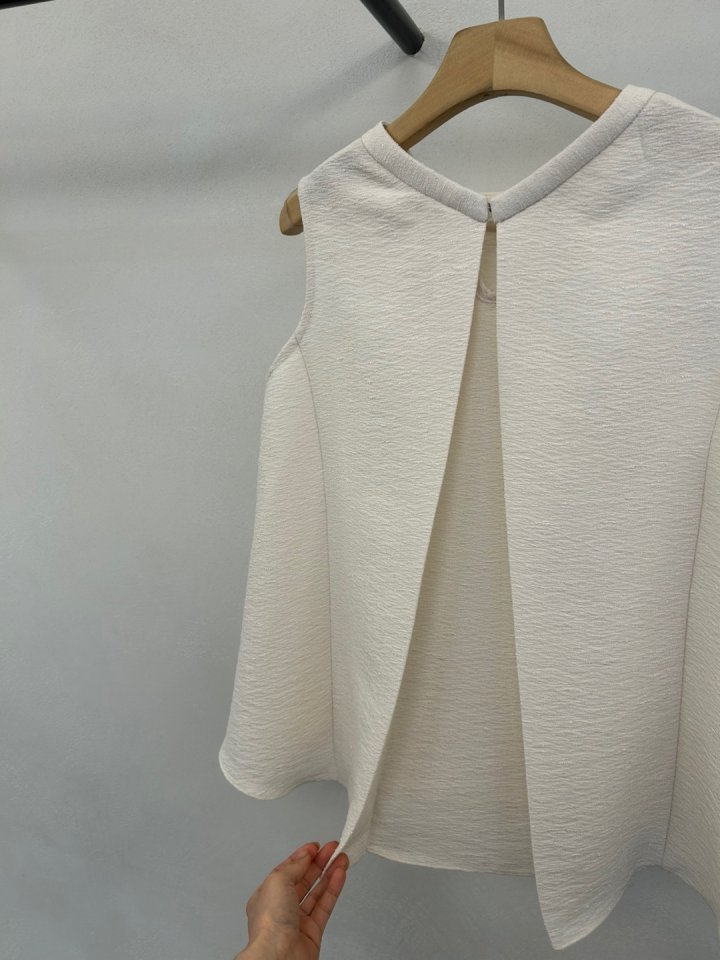 Merry J - Korean Women Fashion - #womensfashion - Summer Tweed Flare Blouse - 10