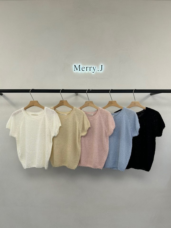 Merry J - Korean Women Fashion - #womensfashion - Cotton Candy Short Sleeve Knit