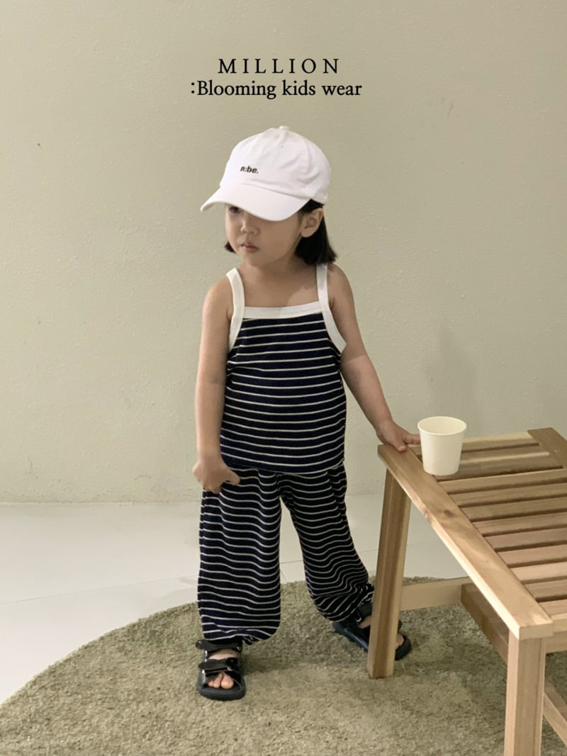 Million Dollar Baby - Korean Children Fashion - #designkidswear - Vacation Stripe Set - 11