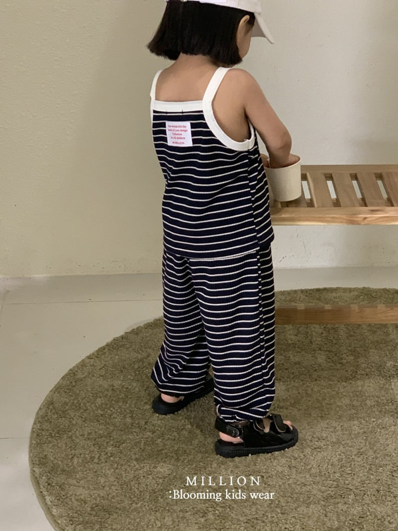 Million Dollar Baby - Korean Children Fashion - #toddlerclothing - Vacation Stripe Set - 7
