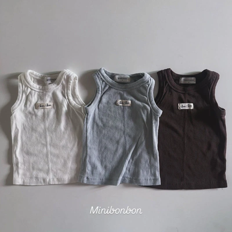 Mini Bongbong - Korean Children Fashion - #Kfashion4kids - DinDin Ribbed Sleeveless Top - 3