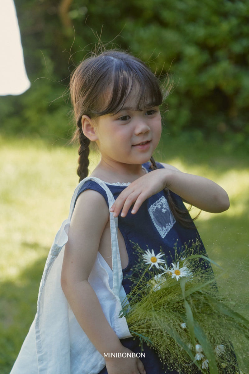Mini Bongbong - Korean Children Fashion - #Kfashion4kids - Square Lace One-piece - 6
