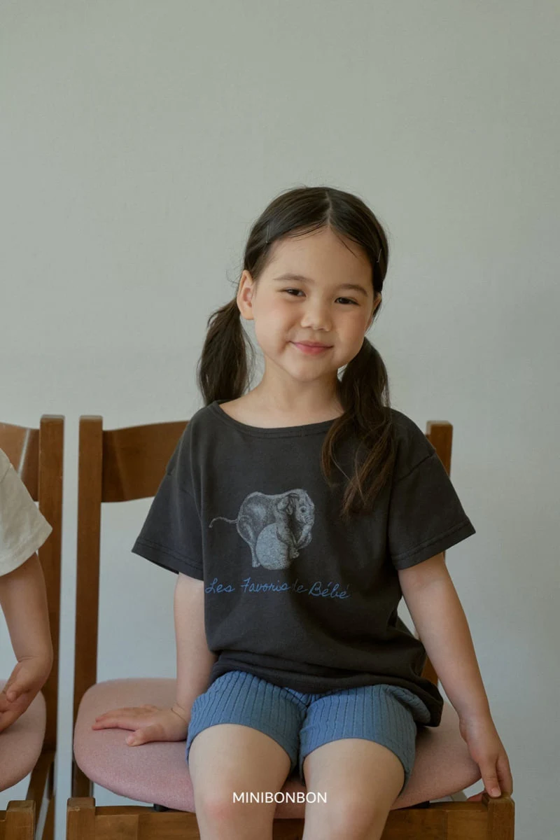 Mini Bongbong - Korean Children Fashion - #Kfashion4kids - Bobo Ribbed Short Leggings - 5