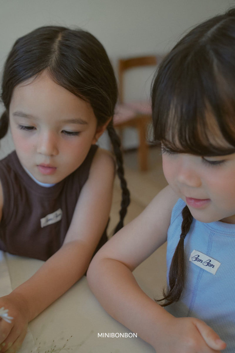 Mini Bongbong - Korean Children Fashion - #childofig - DinDin Ribbed Sleeveless Top - 8