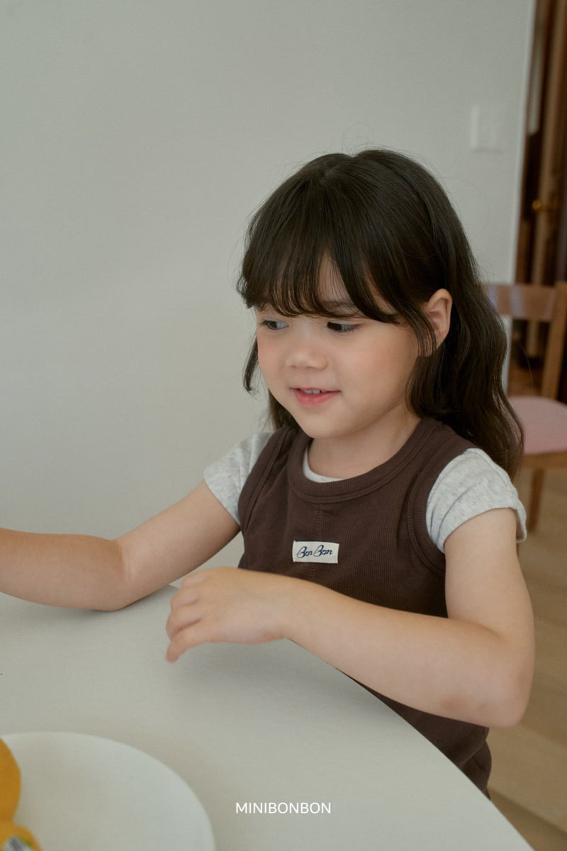 Mini Bongbong - Korean Children Fashion - #childofig - DinDin Ribbed Sleeveless Top - 9