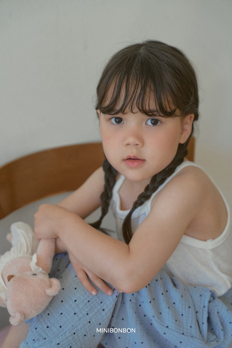 Mini Bongbong - Korean Children Fashion - #childofig - Musk Sleeveless Top - 7