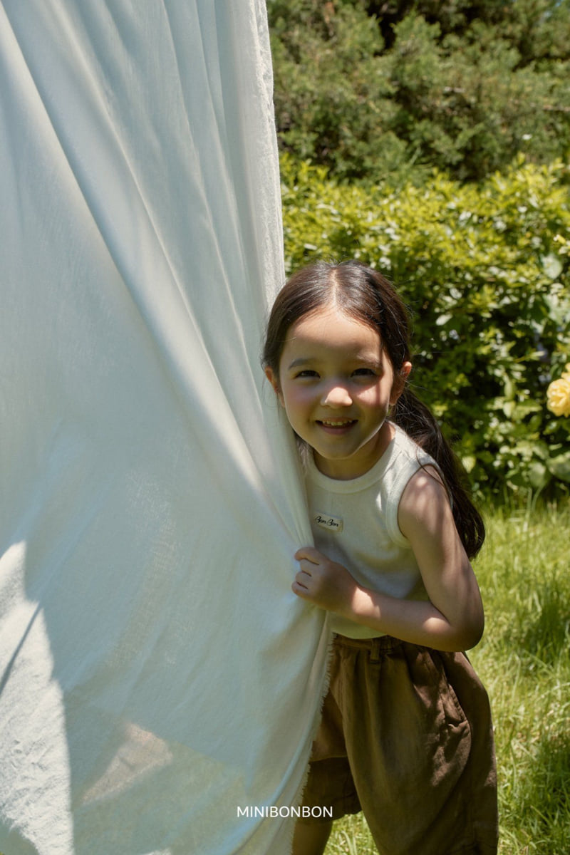 Mini Bongbong - Korean Children Fashion - #childrensboutique - DinDin Ribbed Sleeveless Top - 10
