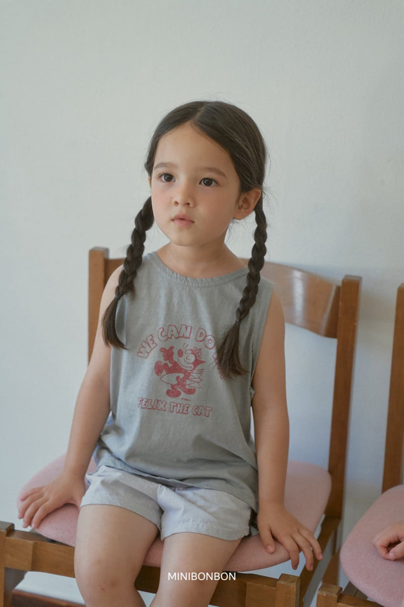 Mini Bongbong - Korean Children Fashion - #kidsshorts - Retro Sleeveless Top - 5