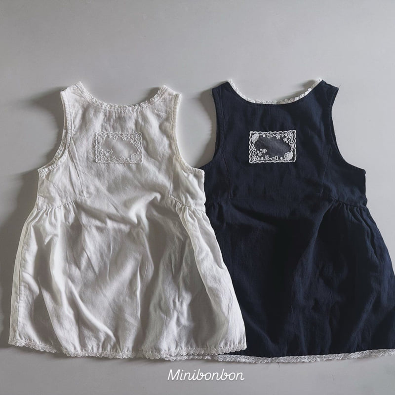 Mini Bongbong - Korean Children Fashion - #kidsshorts - Square Lace One-piece - 3