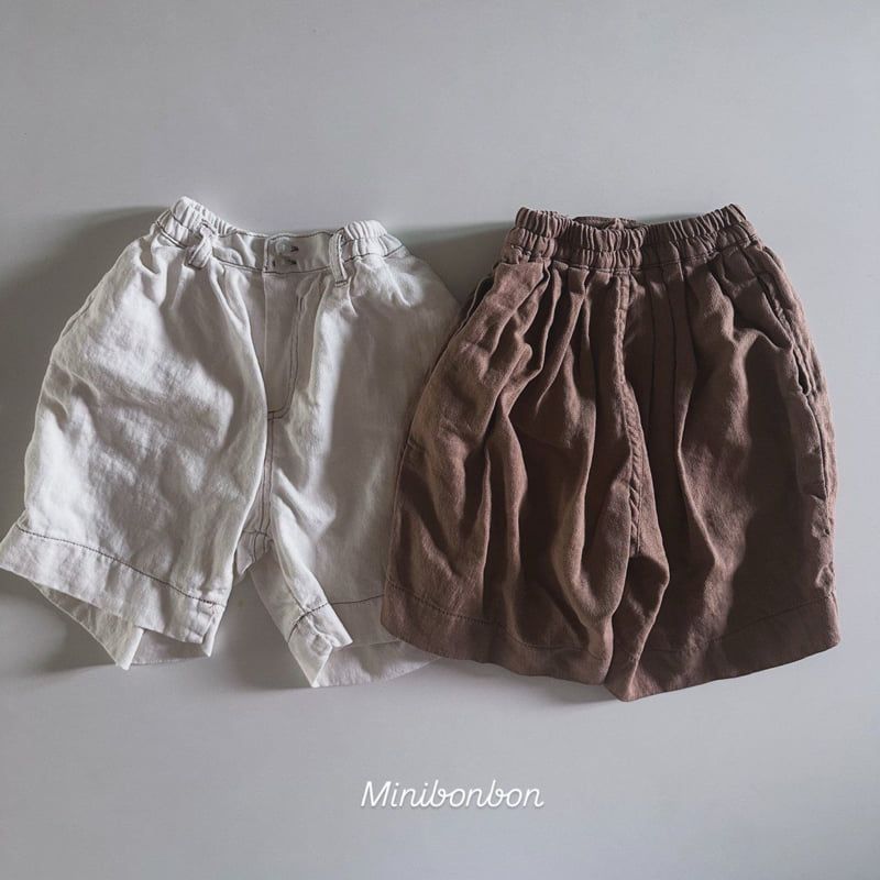 Mini Bongbong - Korean Children Fashion - #kidsstore - Wind Linen Shorts - 3
