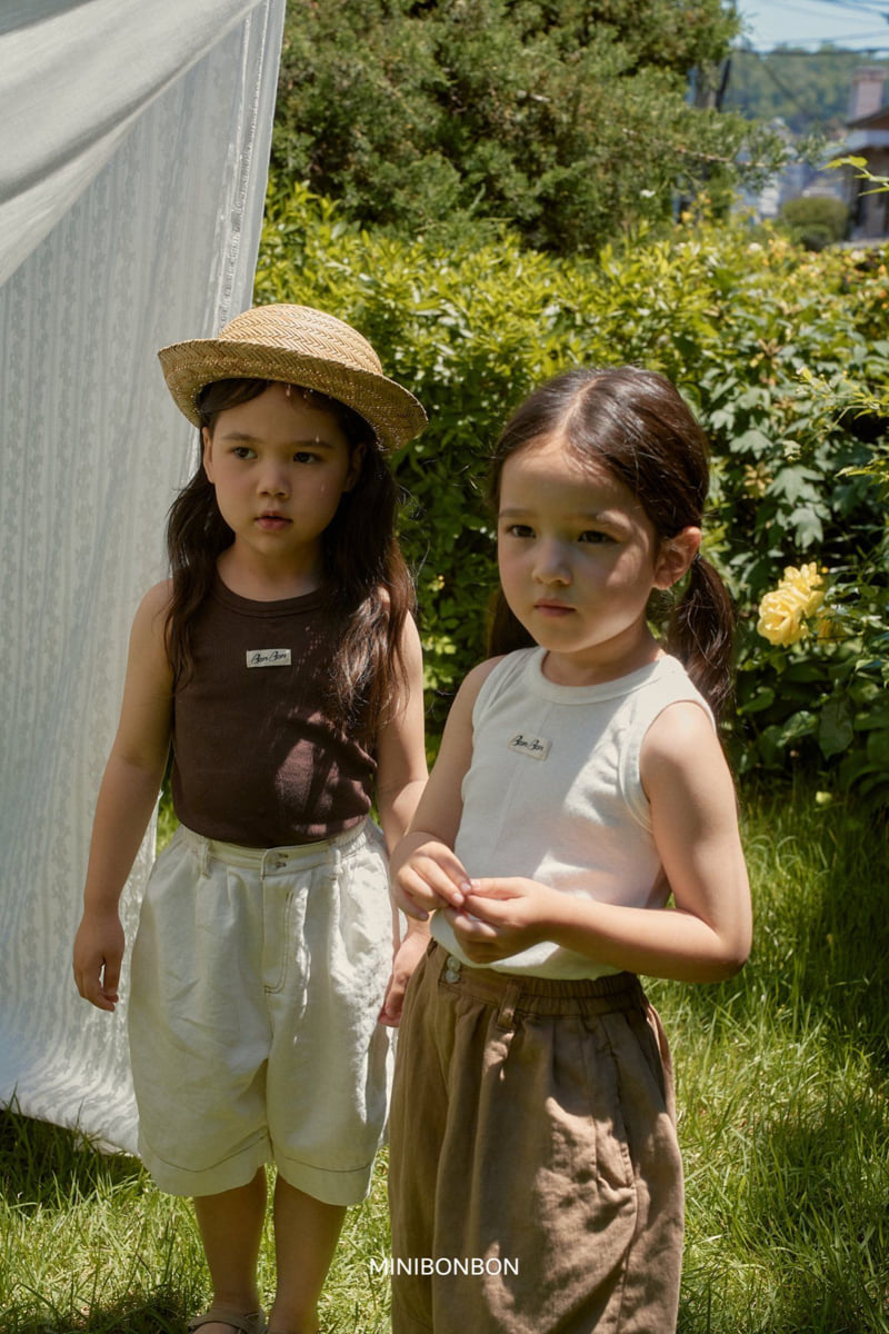 Mini Bongbong - Korean Children Fashion - #kidsstore - DinDin Ribbed Sleeveless Top