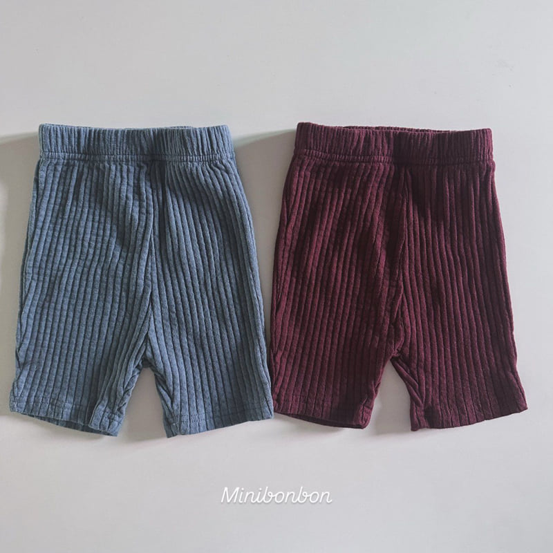 Mini Bongbong - Korean Children Fashion - #kidsstore - Bobo Ribbed Short Leggings - 3
