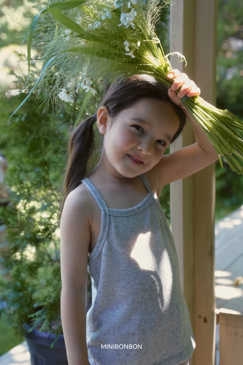 Mini Bongbong - Korean Children Fashion - #kidzfashiontrend - Musk Sleeveless Top