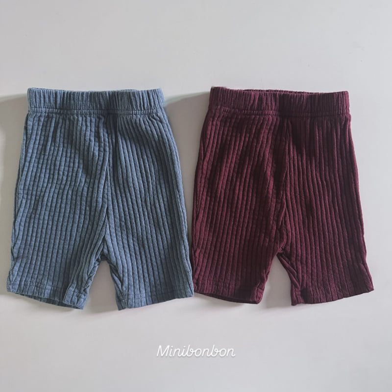 Mini Bongbong - Korean Children Fashion - #minifashionista - Bobo Ribbed Short Leggings - 3