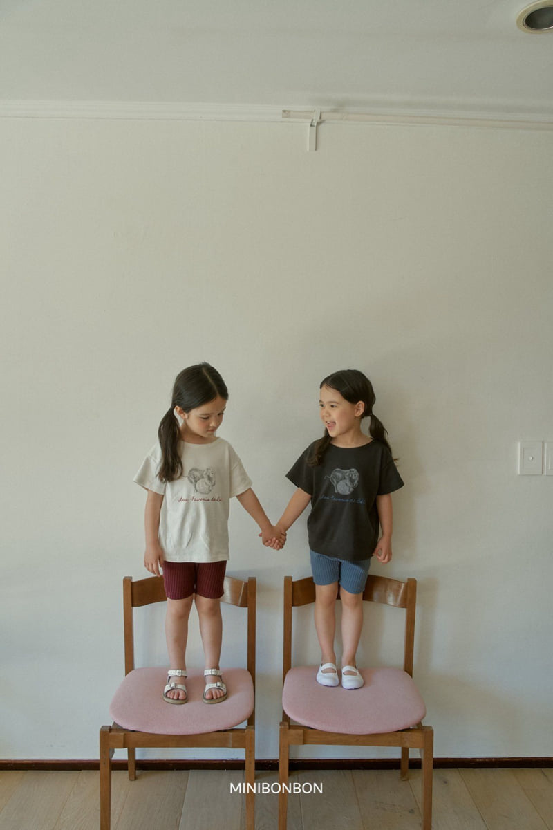 Mini Bongbong - Korean Children Fashion - #minifashionista - Bobo Ribbed Short Leggings - 8