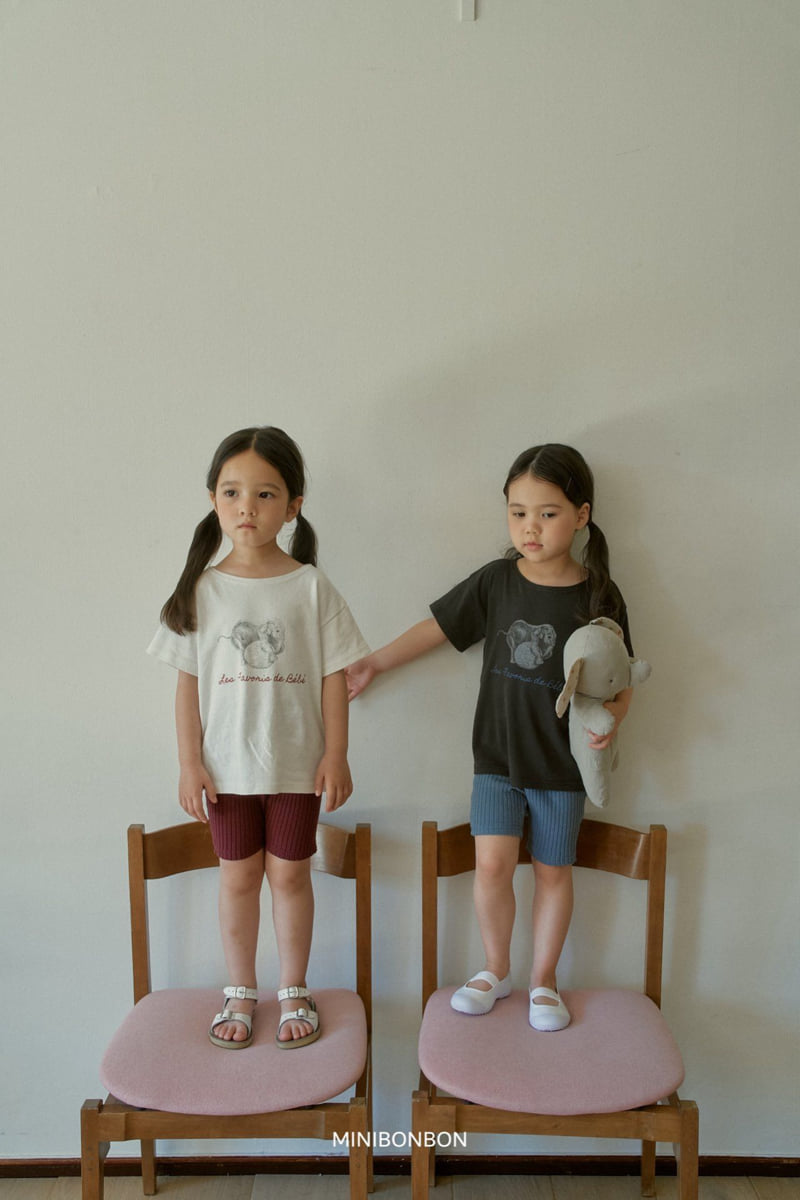 Mini Bongbong - Korean Children Fashion - #prettylittlegirls - Bobo Ribbed Short Leggings - 9