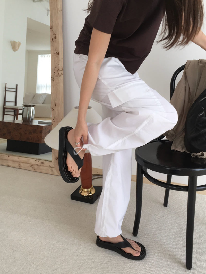 Moani - Korean Women Fashion - #momslook - Linen Cargo String Pants - 3